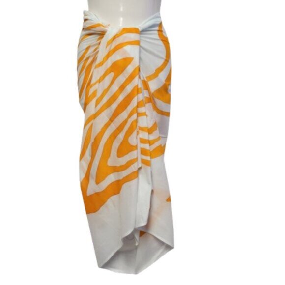 Womens Sarong Coverup Hand Painted Swimsuit Wrap Skirt Batik Pareo Beachwear NEW - Picture 3 of 5